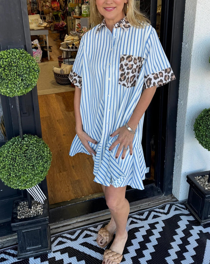 Zariyah | Striped Safari Charm Dress