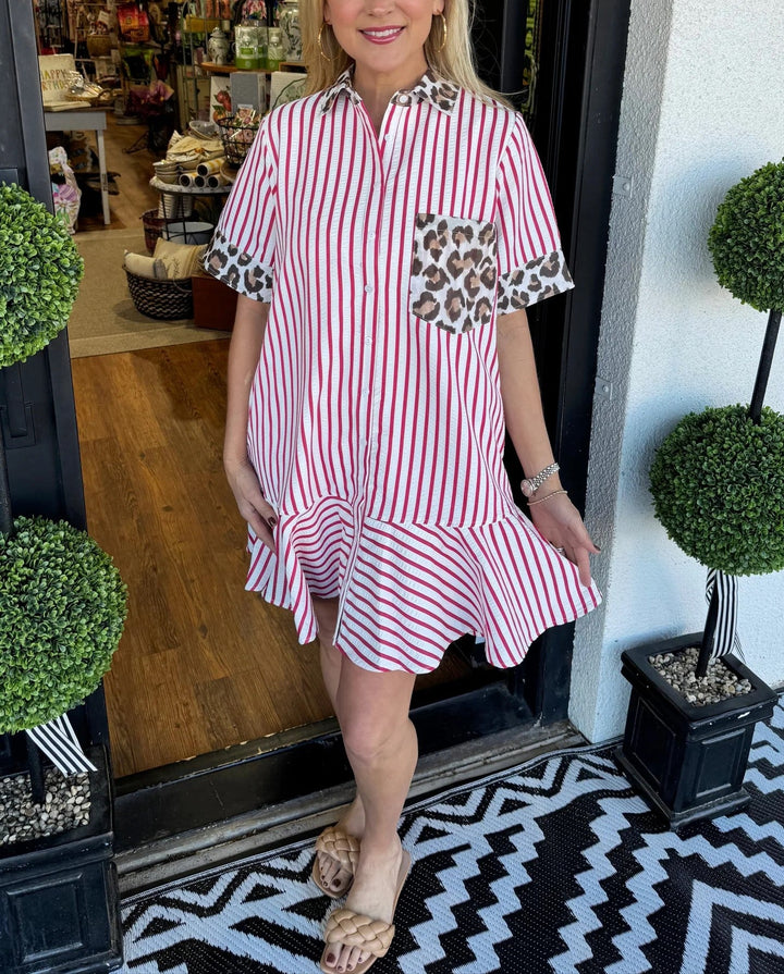 Zariyah | Striped Safari Charm Dress